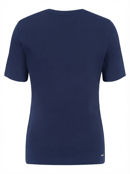 Cotton T-shirt - Navy - GERRY WEBER