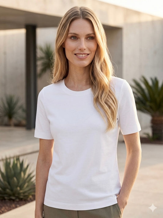 NEW Cotton T-shirt - White - GERRY WEBER