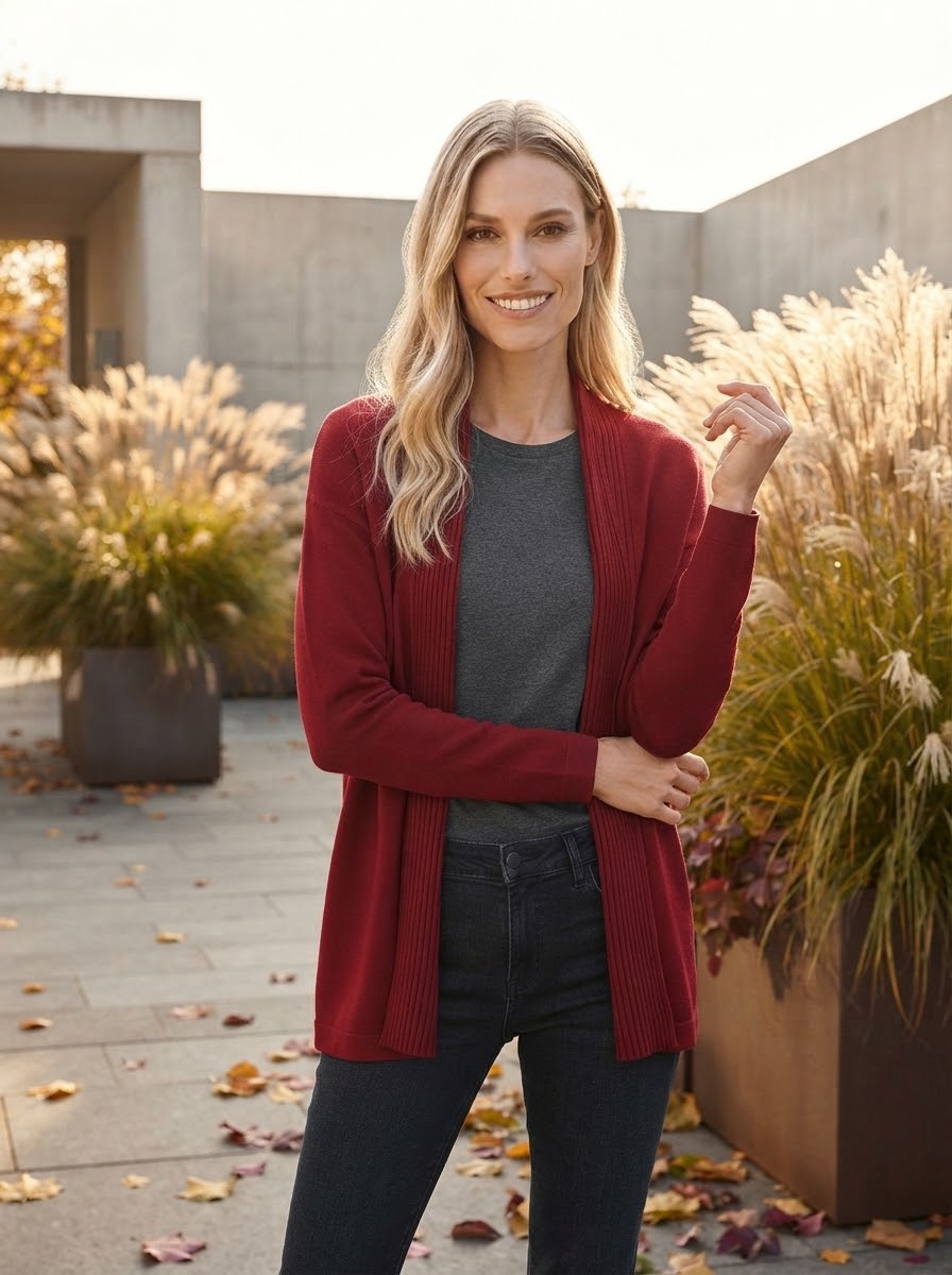 Maroon Cardigan - GERRY WEBER
