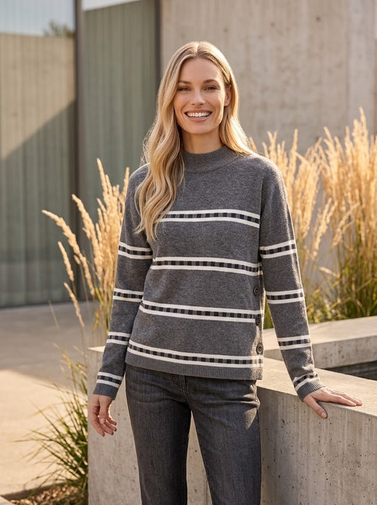 Side Button Knit Pullover