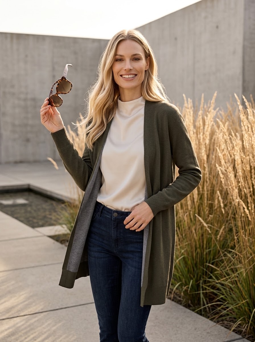 Cotton Blend Cardigan - GERRY WEBER