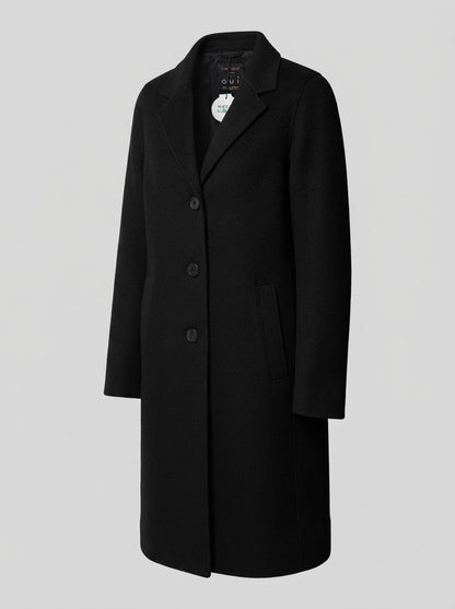 Boiled Wool Coat – Black
