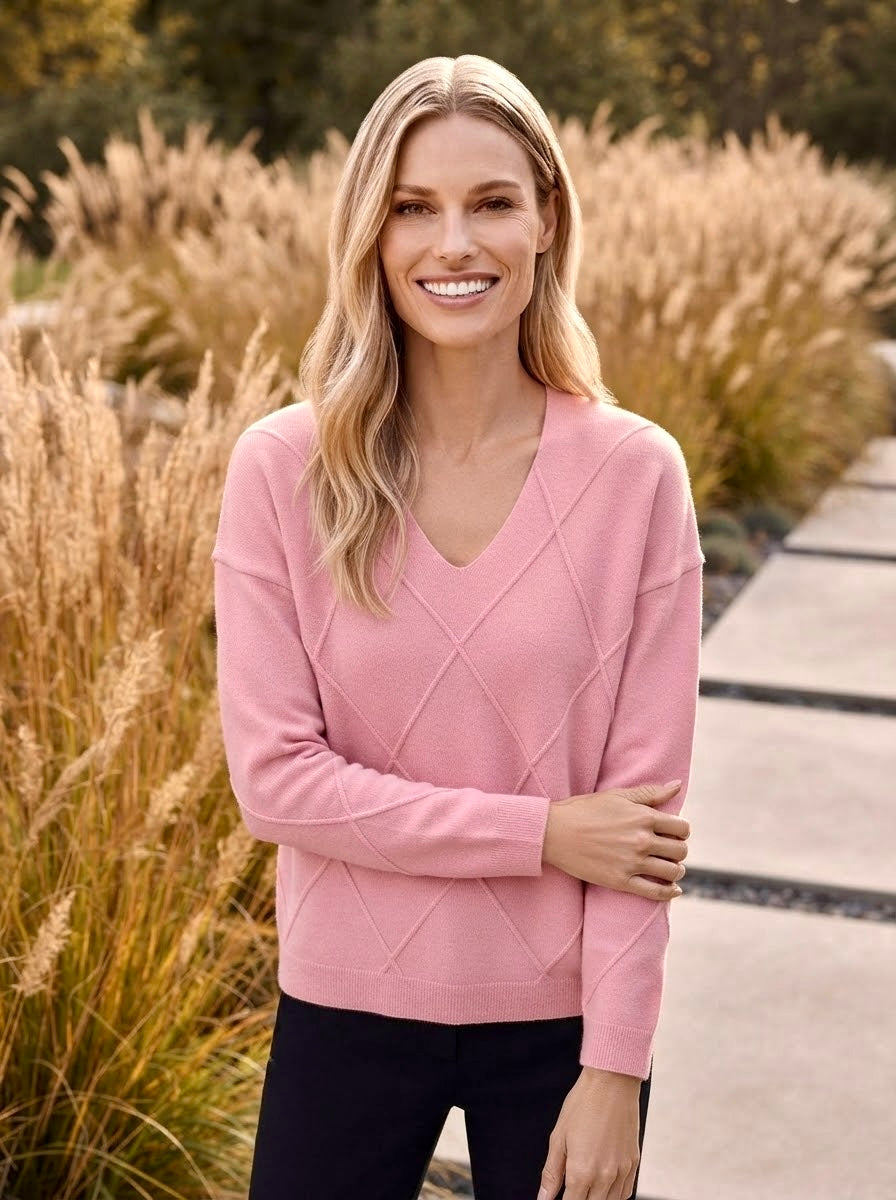 Diamond Knit Pullover