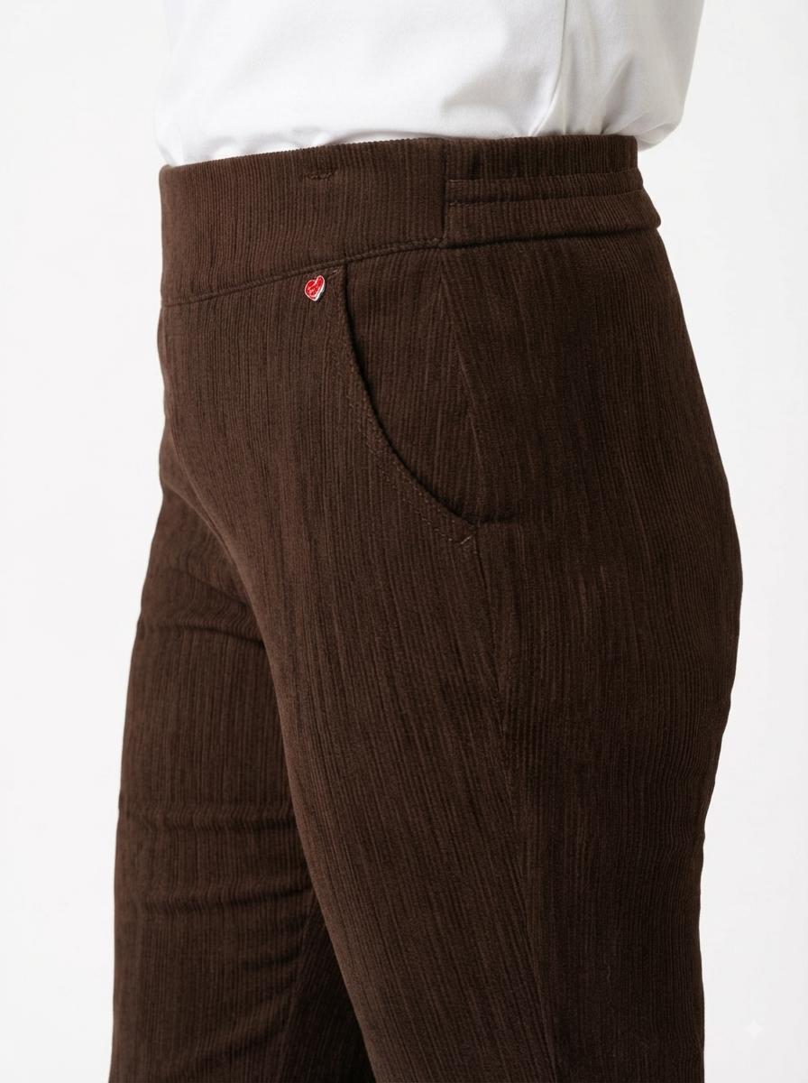 Pull-on Corduroy Pant - Dark Brown - GERRY WEBER