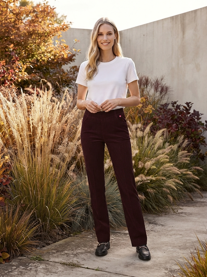 Pull-on Corduroy Pant - Maroon
