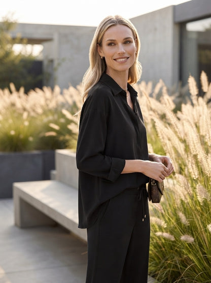 Modern Stretch Blouse – Black - GERRY WEBER