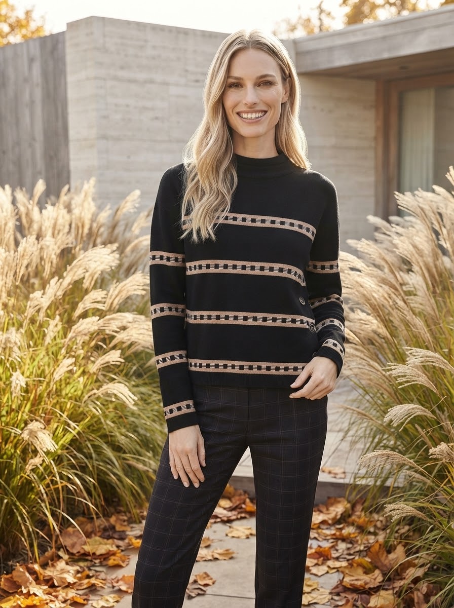 Side Button Knit Pullover