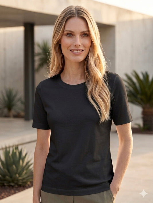 NEW Cotton T-shirt - Black - GERRY WEBER
