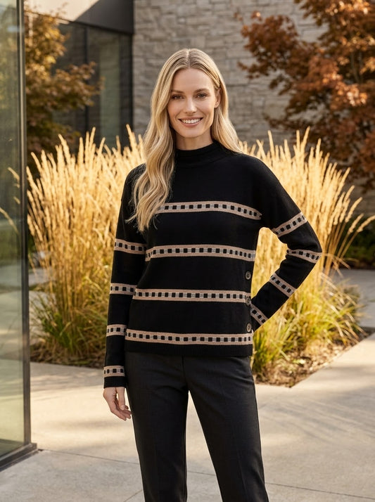 Side Button Knit Pullover