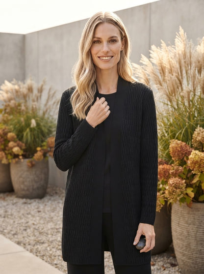 Knit Cardigan in Black - GERRY WEBER