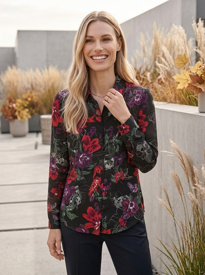 Blouse with Floral Print