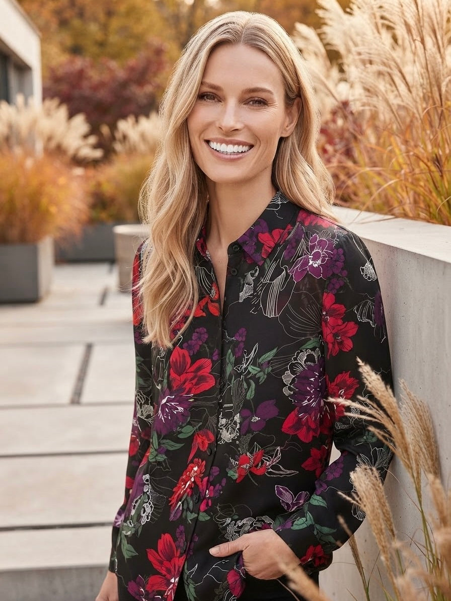 Blouse with a Floral Print