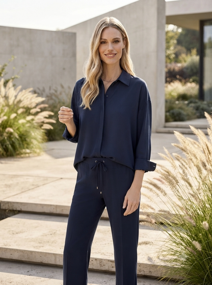 Modern Stretch Blouse – Navy - GERRY WEBER