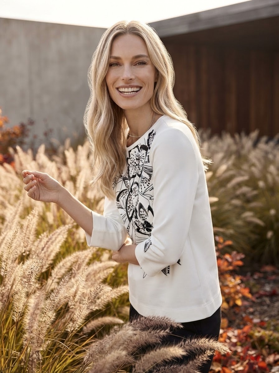 Top with Floral Embellishment - GERRY WEBER