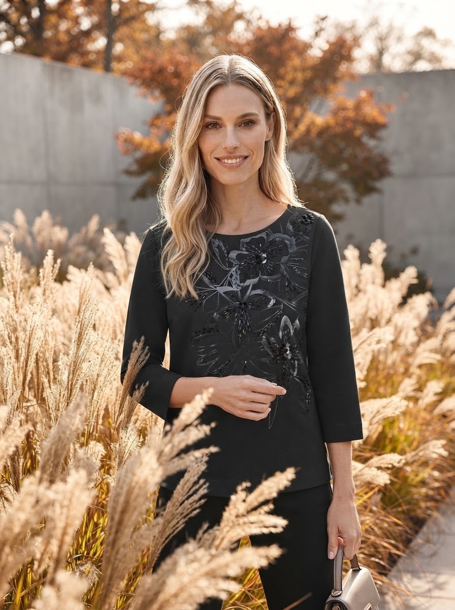 Top with Floral Embellishment - GERRY WEBER