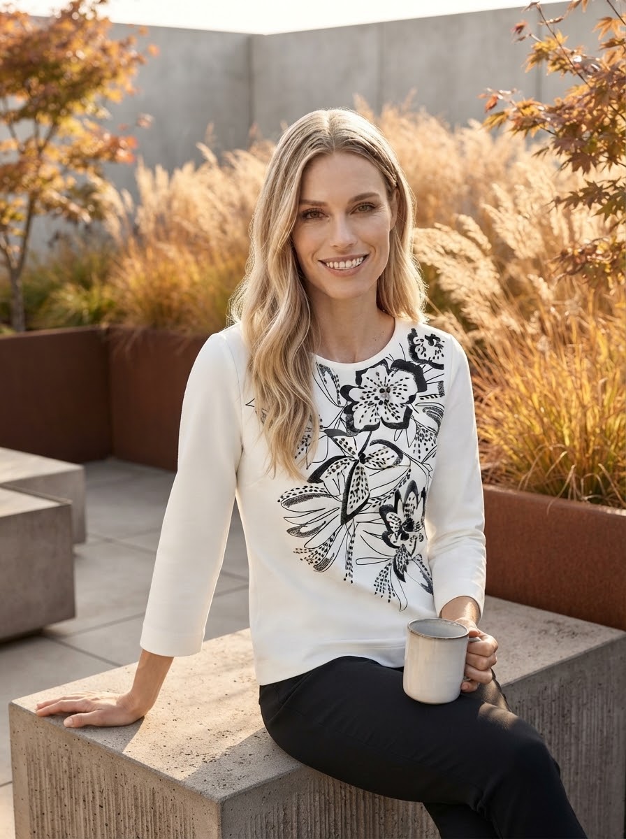 Top with Floral Embellishment - GERRY WEBER