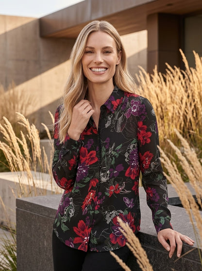 Blouse with Floral Print