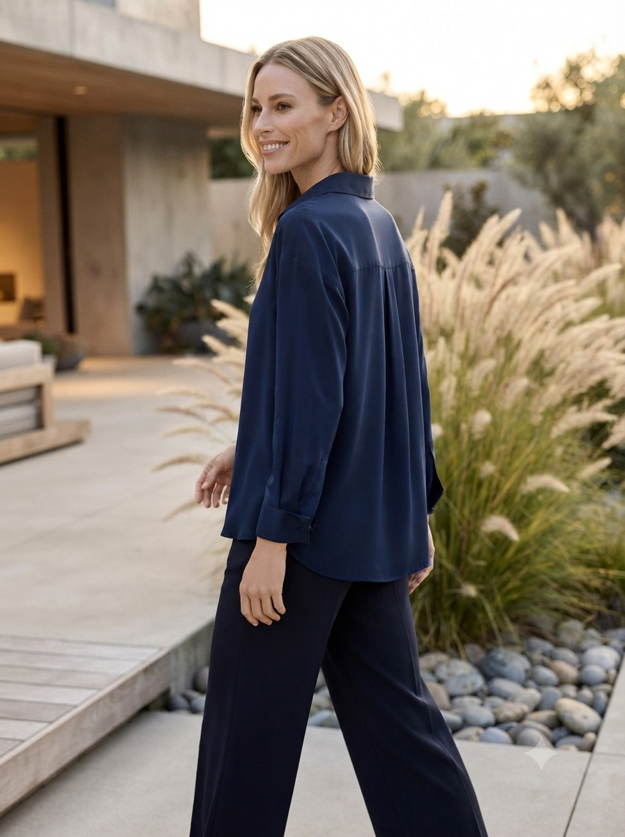 Modern Stretch Blouse – Navy - GERRY WEBER
