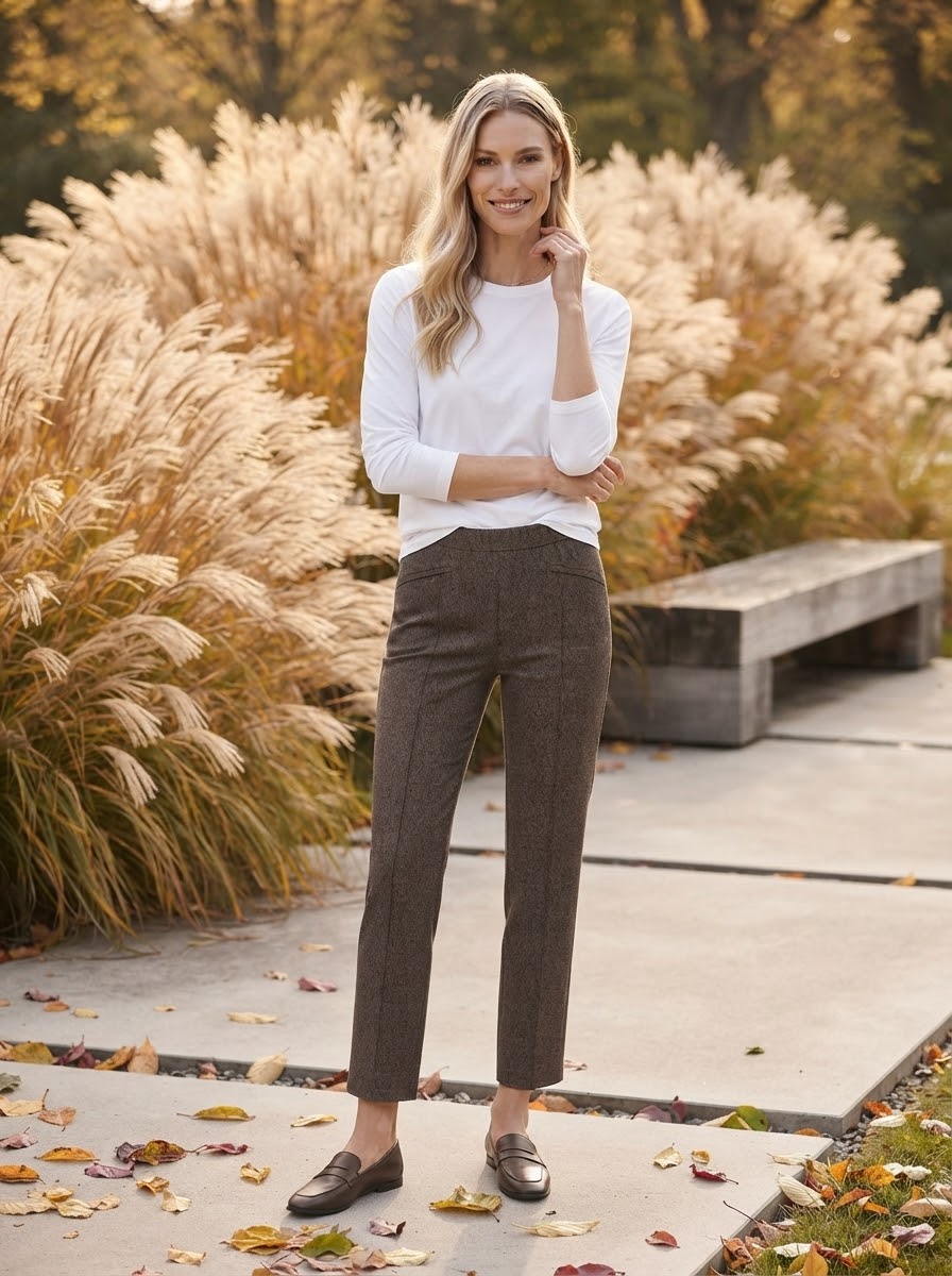 Tweed Herringbone Pant