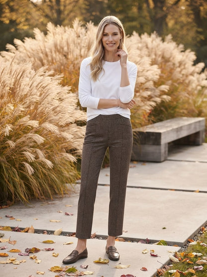 Tweed Herringbone Pant