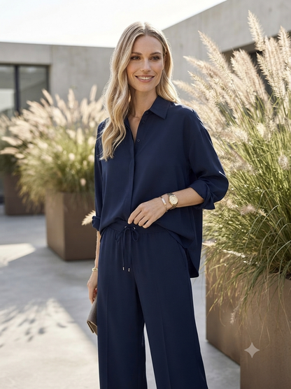 Modern Stretch Blouse – Navy - GERRY WEBER