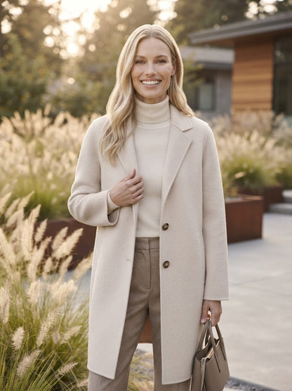 Boiled Wool Coat – Stone