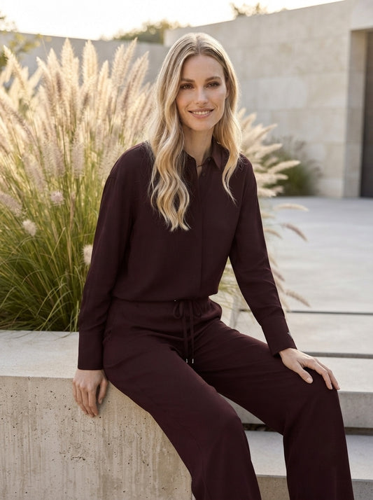Modern Stretch Blouse – Merlot - GERRY WEBER