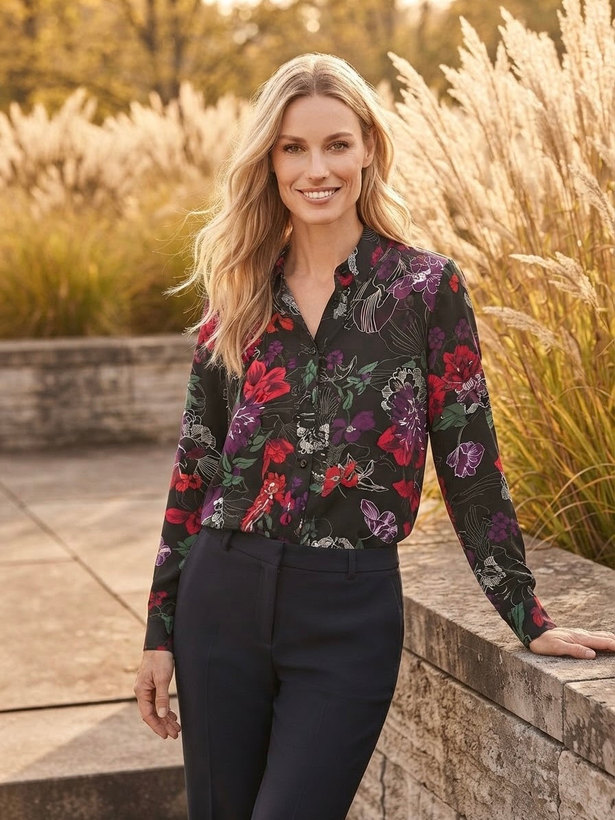 Blouse with a Floral Print