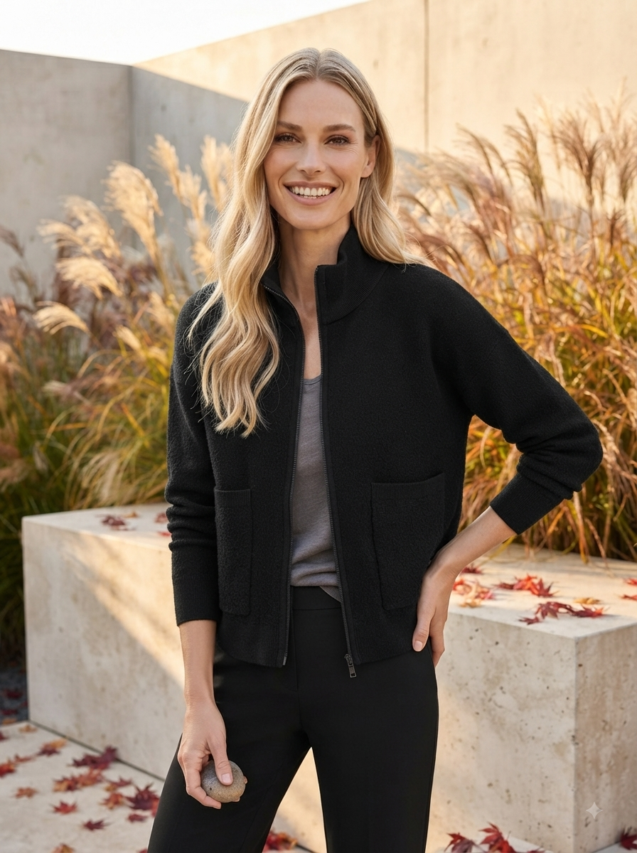 Zippered Cardigan