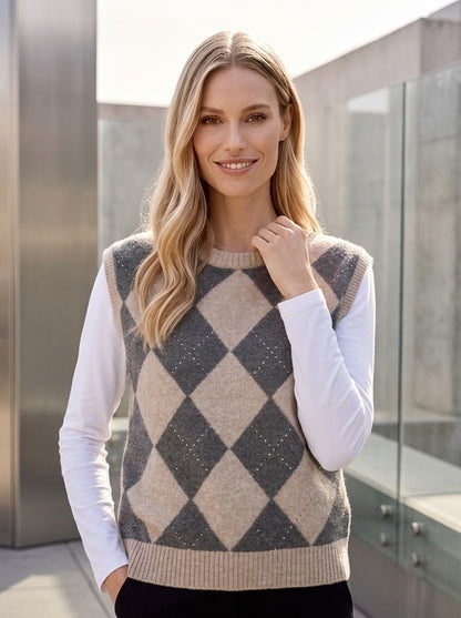 Argyle Sweater Vest - GERRY WEBER