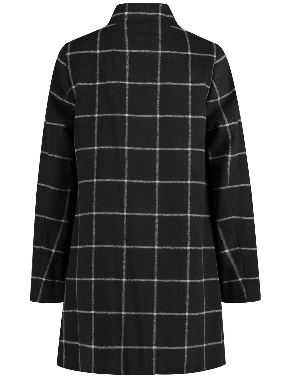 Coat with Windowpane Check - ELIZABETH SCHINDLER